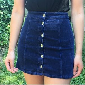 H&M - Corduroy Button Up Skirt